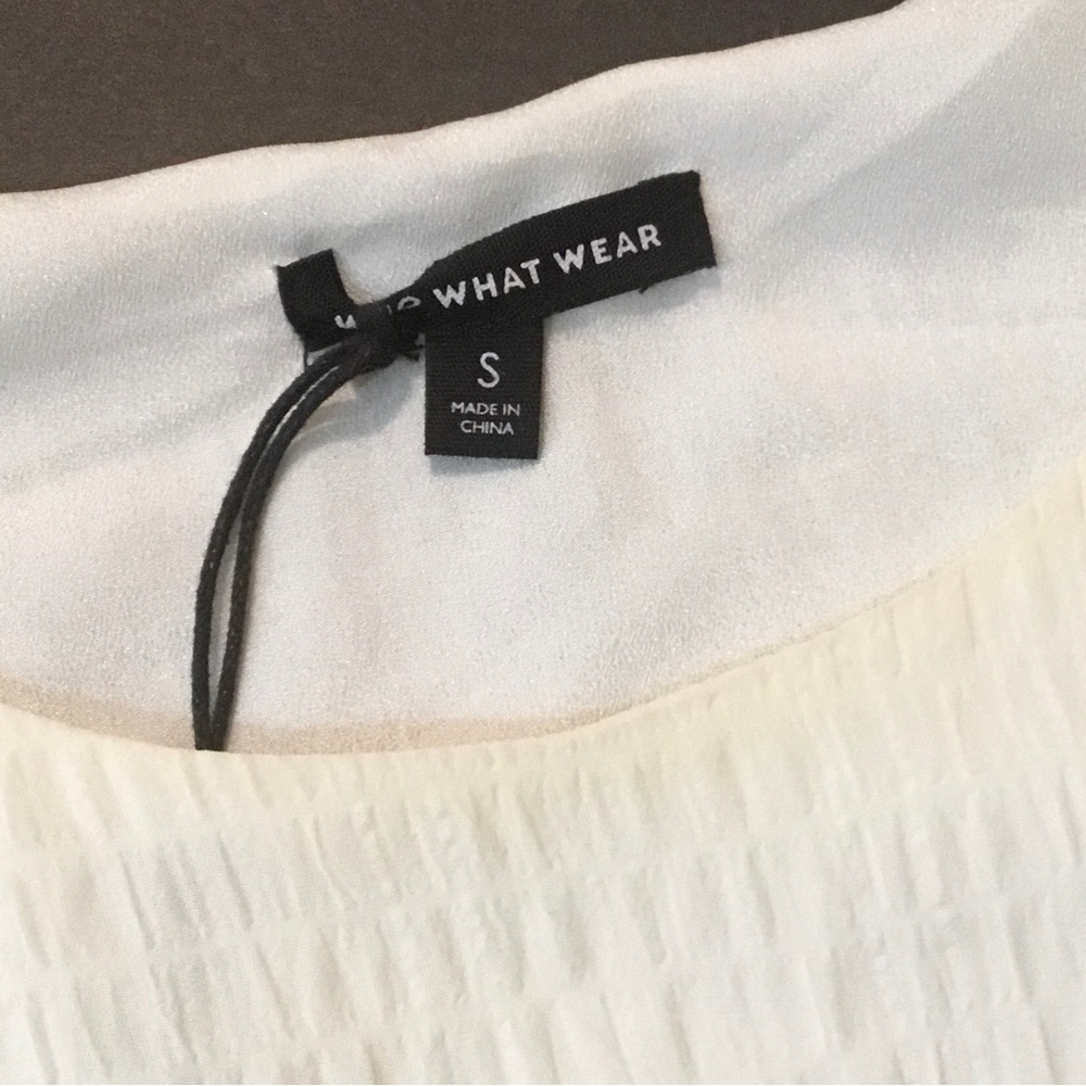 NWOT Who What Wear Ivory Tiered Dress - Picture 7 of 8